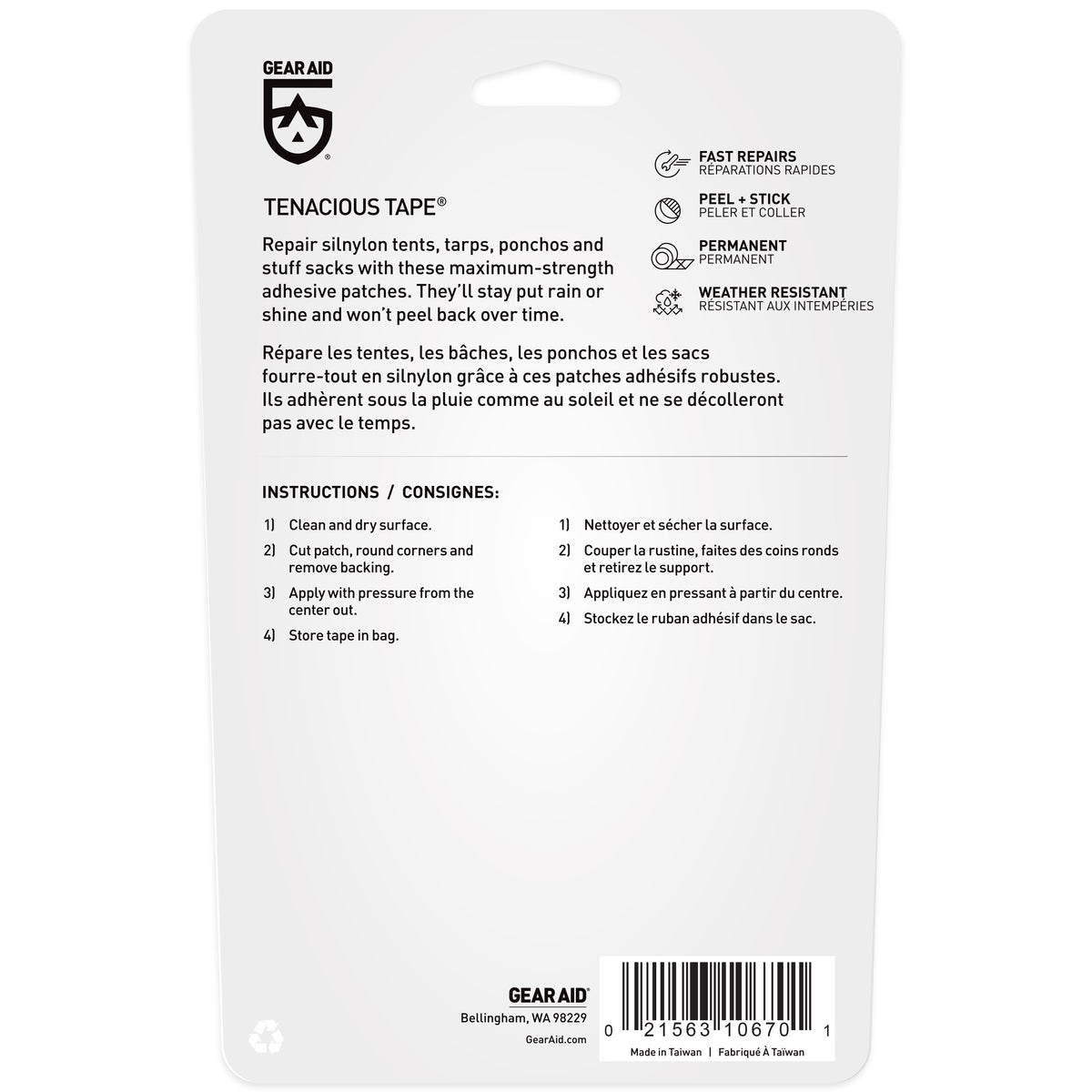 Silnylon SelfAdhesive Fabric Patches (2pack) SlingFin